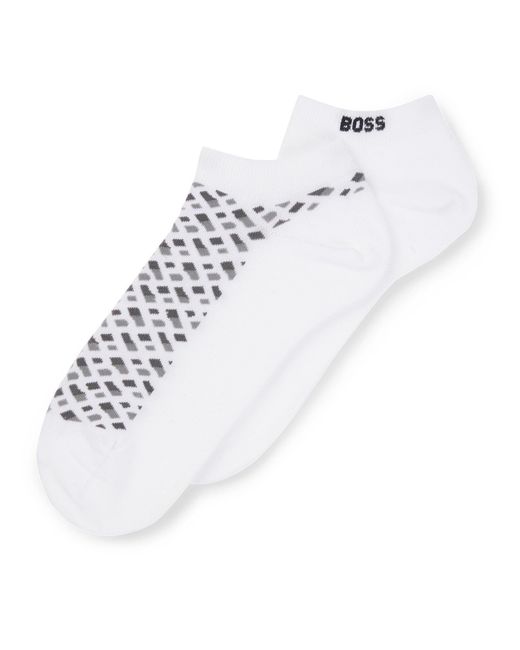Boss White Two Pairs Short Socks for men