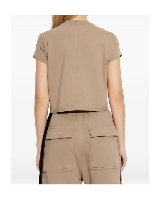 Rick Owens Natural Cropped Small Level T-Shirt