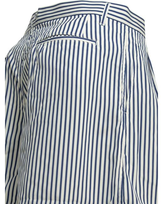 Comme des Garçons Blue Comme Des Garçons Shirt Striped Bermuda Shorts for men