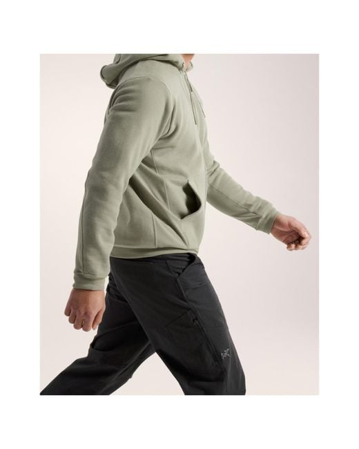 Arc'teryx Gray Emblem Fleece Full Zip Hoody for men