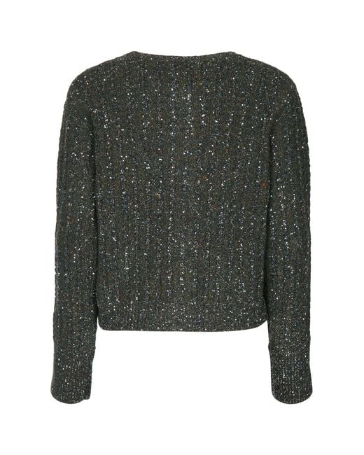Dior Green Christian Sequinned Tweed Embroidered Cardigan