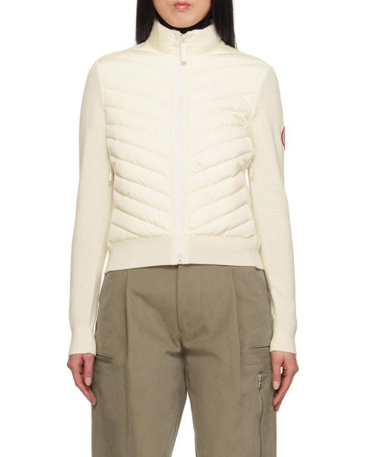 Canada Goose White Logo Patch Zip-Up Padded Jacket