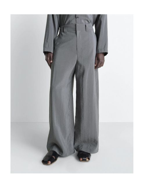 Lemaire Gray Wide-Leg Pants for men
