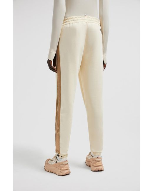 Moncler Natural Grenoble Padded Mountain Logo Track Pants