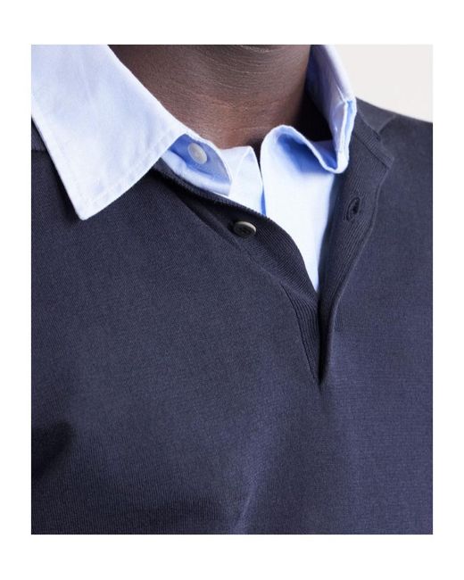 Lardini Blue Short Sleeve Knitted Polo Shirt for men