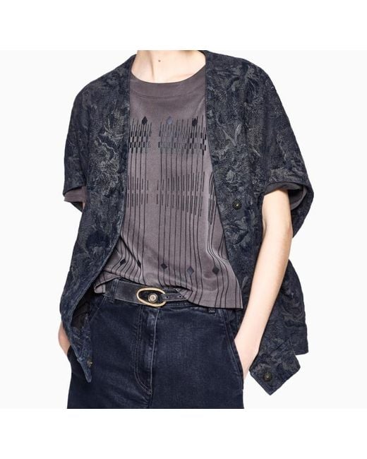 Giorgio Armani Blue Oversized Jacket