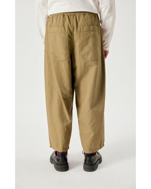 American Vintage Green Elastic-Waist Casual Trousers for men