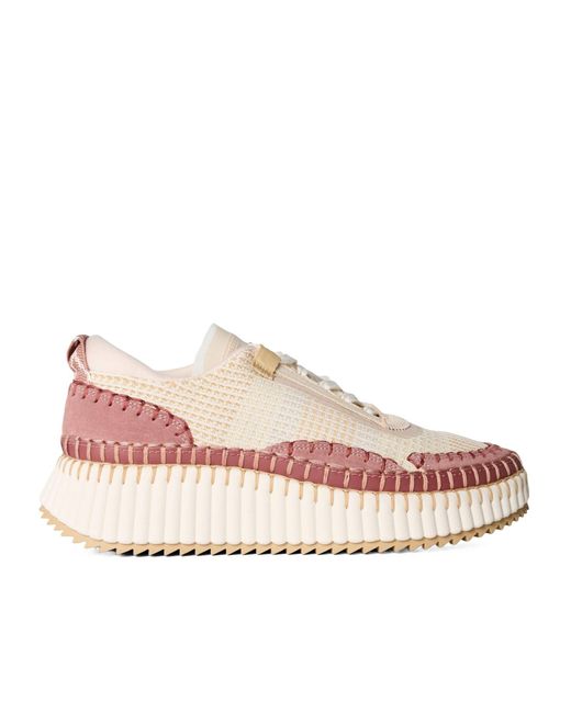Chloé Pink Nama Sneasimple Sports Shoeskers