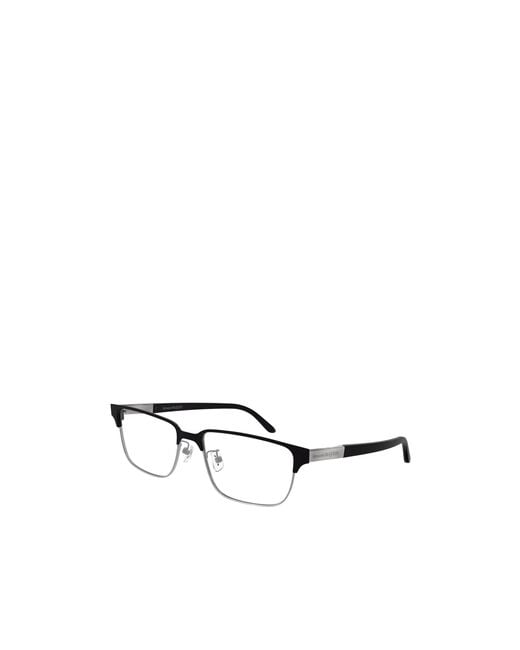 McQueen White Eyewear Rectangle Frame Glasses for men