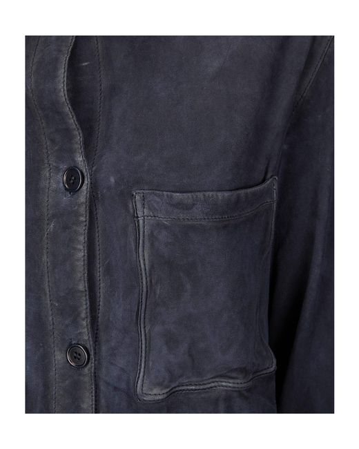 P.A.R.O.S.H. Blue Patch-Pocket Button-Up Shirt