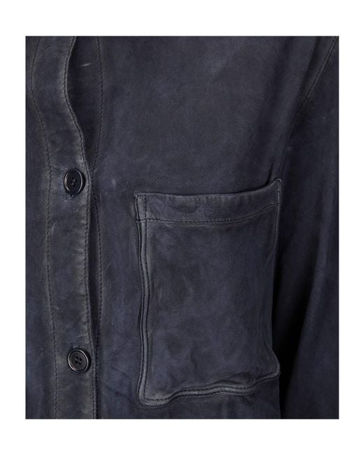 P.A.R.O.S.H. Blue Patch-Pocket Button-Up Shirt
