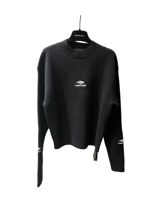 Balenciaga Black Ski 3B Sports Icon Knit Sweater