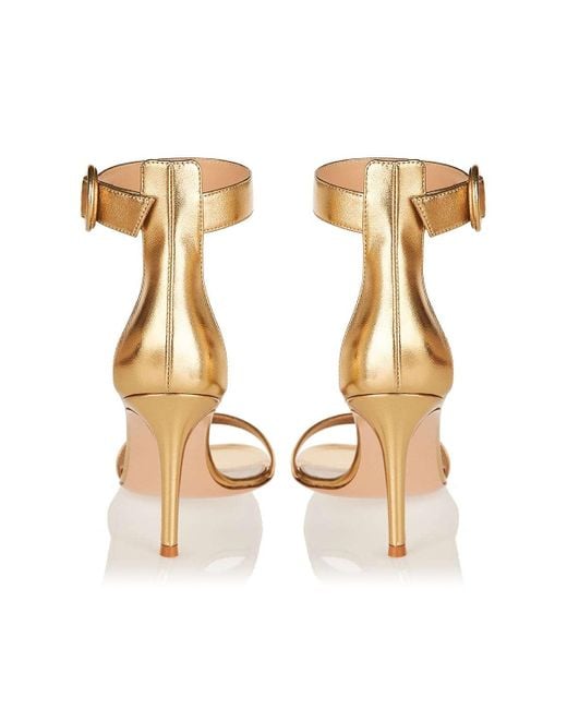 Gianvito Rossi Metallic Portofino 85Mm Sandals
