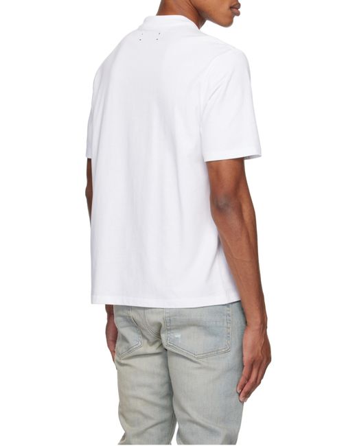 Amiri White Logo Printed Crewneck T-Shirt for men