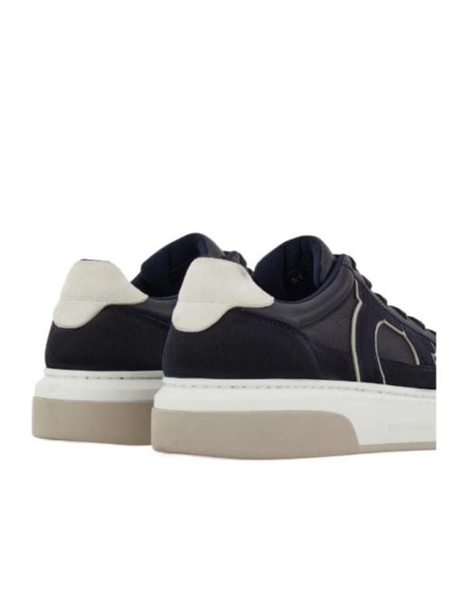 Ferragamo Blue Gancini Low-Top Sneaker for men