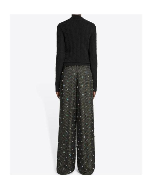 Dries Van Noten Black Mock Neck Knitted Jumper