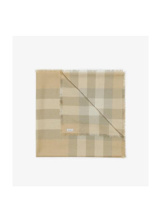 Burberry Natural Vintage Check Frayed-Edge Scarf for men