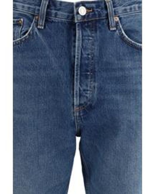 Agolde Blue High-Rise Straight-Leg Jeans for men