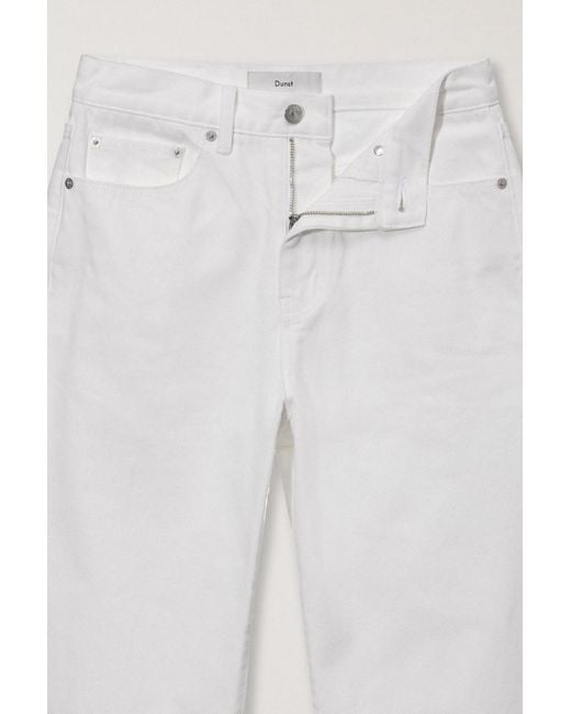 DUNST White Straight-Leg Jeans