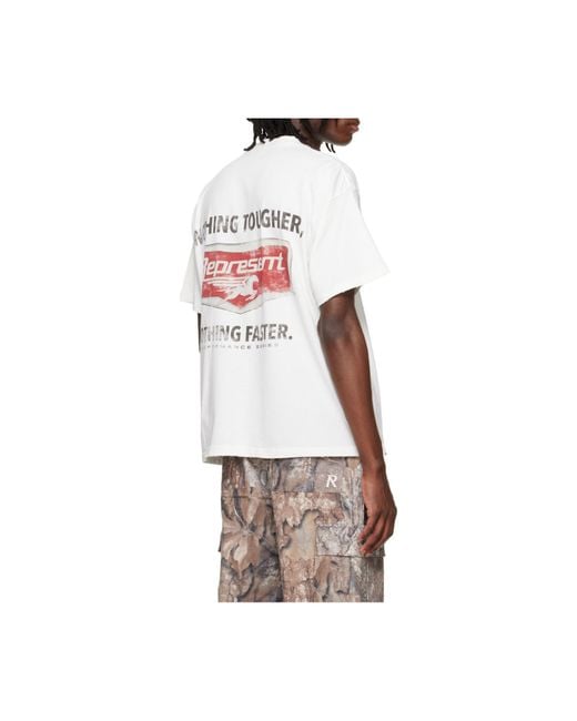 Represent White Graphic Back Pocket T-Shirt for men