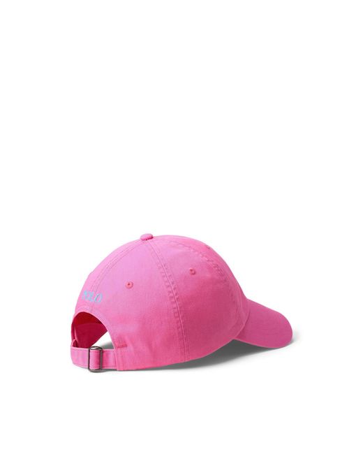 Polo Ralph Lauren Pink Twill Adjustable Baseball Cap for men