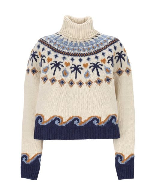 Alanui Blue Long-Sleeved Sweater