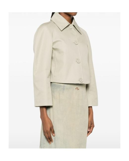 DIESEL White Long Sleeve Buttoned Jacket