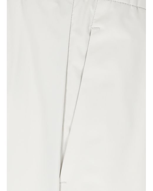 Herno White Pantaloni Laminar Trousers for men