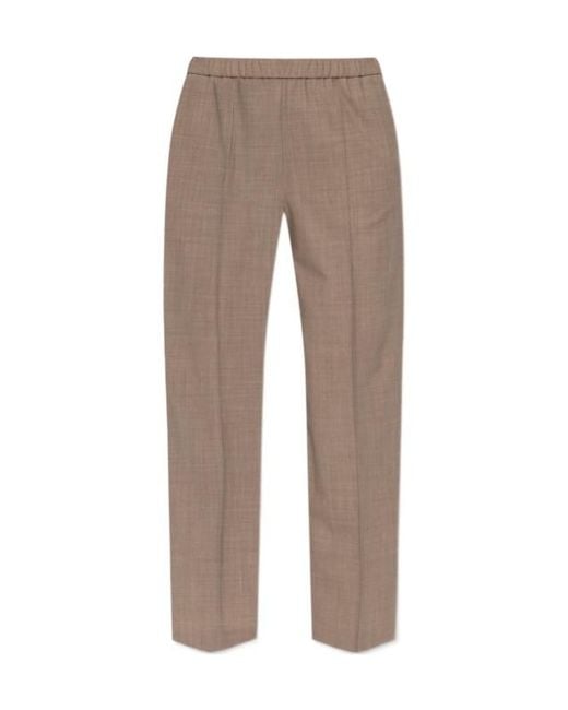 Fabiana Filippi Gray Pressed Creased Trousers