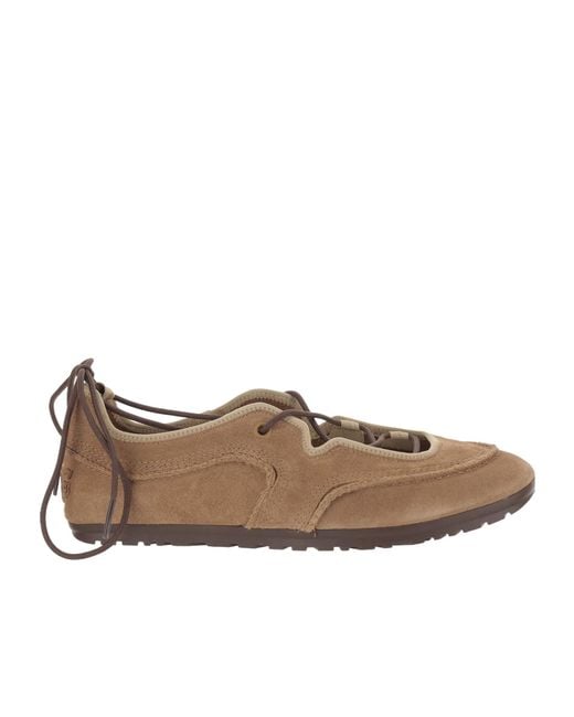 Ugg Brown Lace-Up Flat Shoes