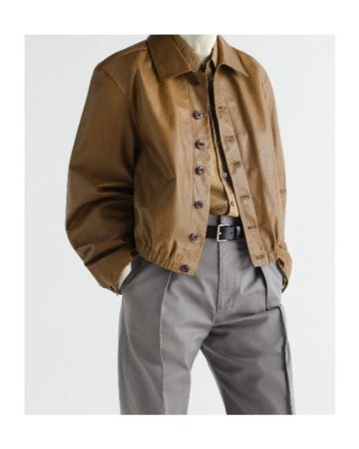 Lemaire Brown Soft Leather Blouson