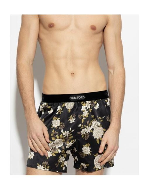 Tom Ford Black Satin Boxers for men