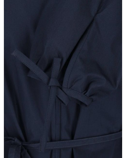 Moncler Blue Logo Patch Zipped Shirt Jacket
