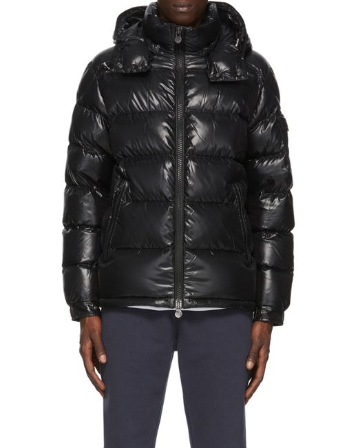 Moncler Black Maya Hooded Jacket for men