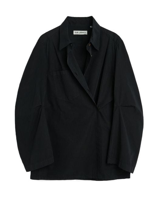 Our Legacy Black Relaxed Fit Shirt Top