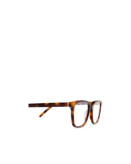 Saint Laurent White Eyewear Square Frame Glasses