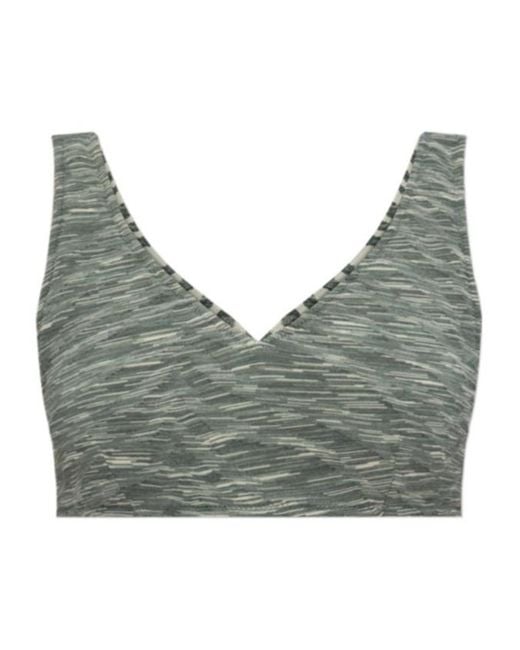 The Upside Gray Reversible Patterned Bra