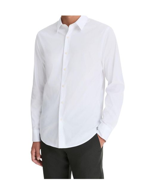 Vince White Long-Sleeve Button-Down Shirt for men
