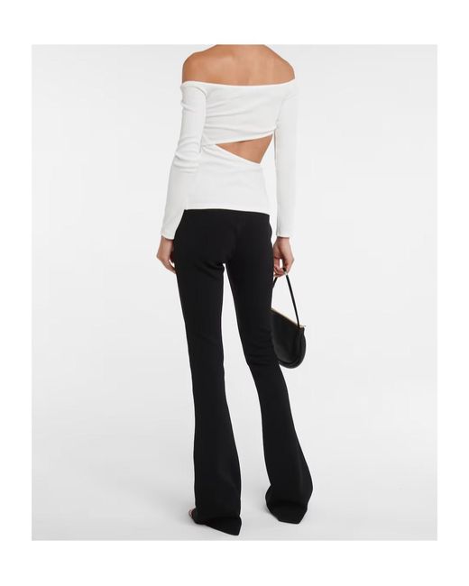Christopher Esber White Circular Cutout Top