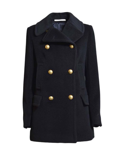 Tagliatore Blue Blanche Double-Breasted Coat