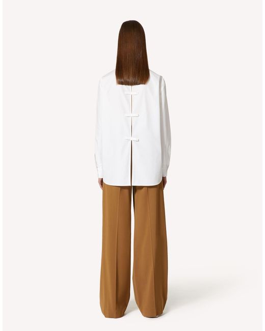 RED Valentino White Large Profile Poplin Shirt