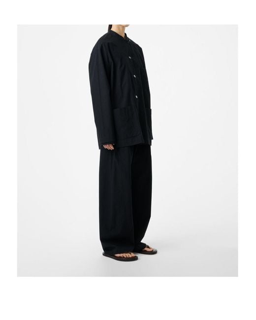 Studio Nicholson Black Drawstring Casual Pants