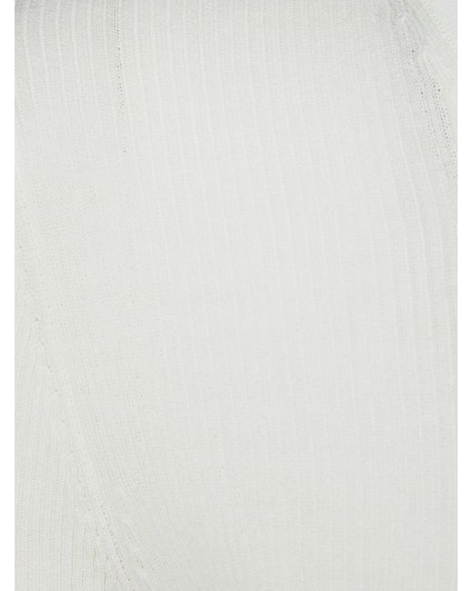 P.A.R.O.S.H. White Ribbed T-Shirt