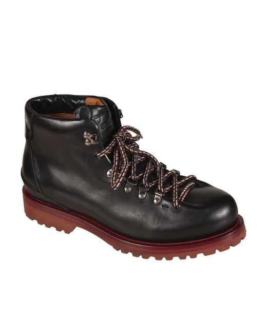 Buttero Black Logo Lacing Boots for men