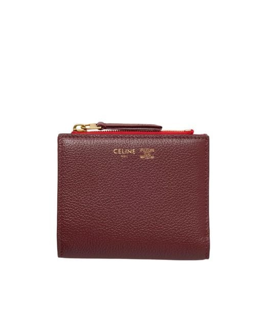 Céline Red Compact Wallet