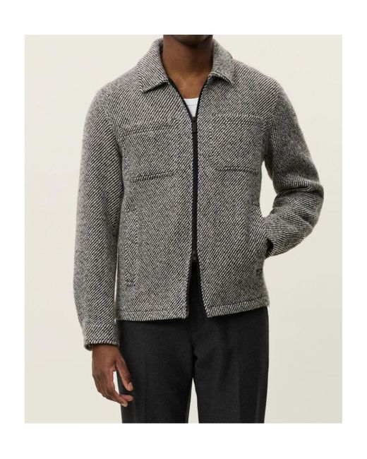 Les Deux Gray Zip-Front Jacket for men