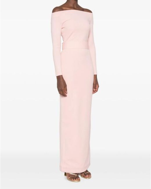 Solace London Pink Off-Shoulder Dress