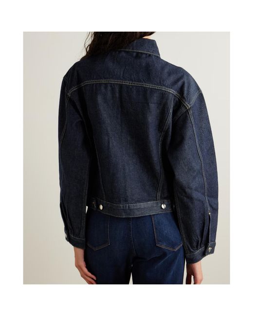 FRAME Blue Button Denim Jacket