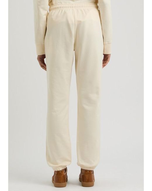 Moncler Natural Logo-Appliquéd Cotton Sweatpants