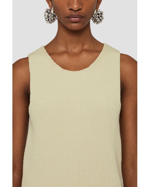 Jil Sander Natural Cut-Out Detailed High-Neck Knitted Vest